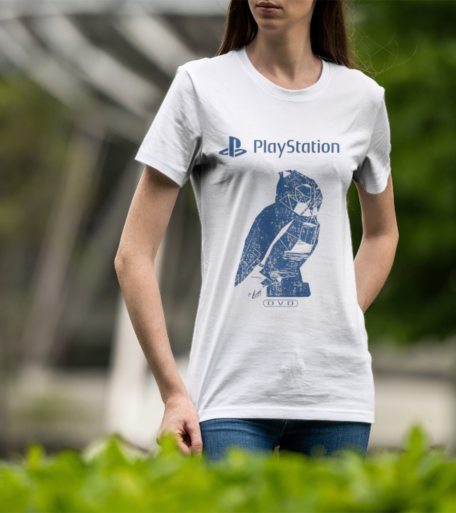 PlayStation OVO Collaboration Owl Logo T-Shirt