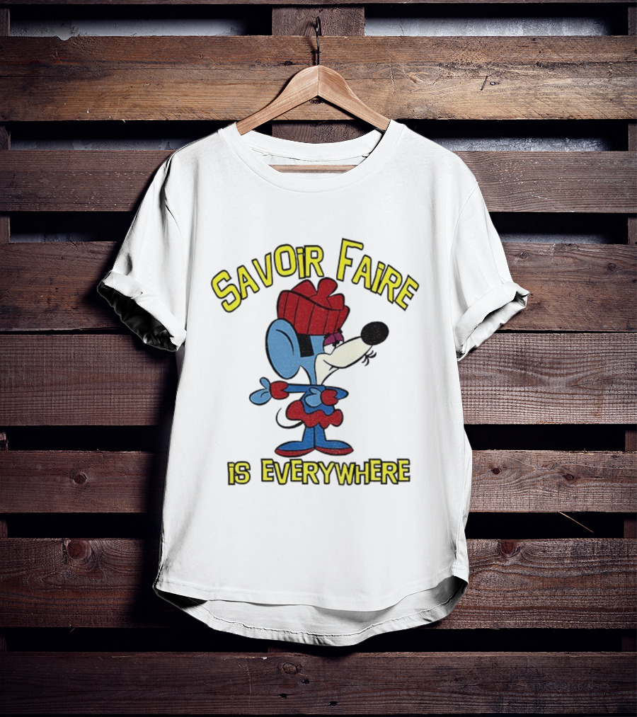 Savoir Faire Is Everywhere Cartoon Mouse In Red Outfit T-Shirt