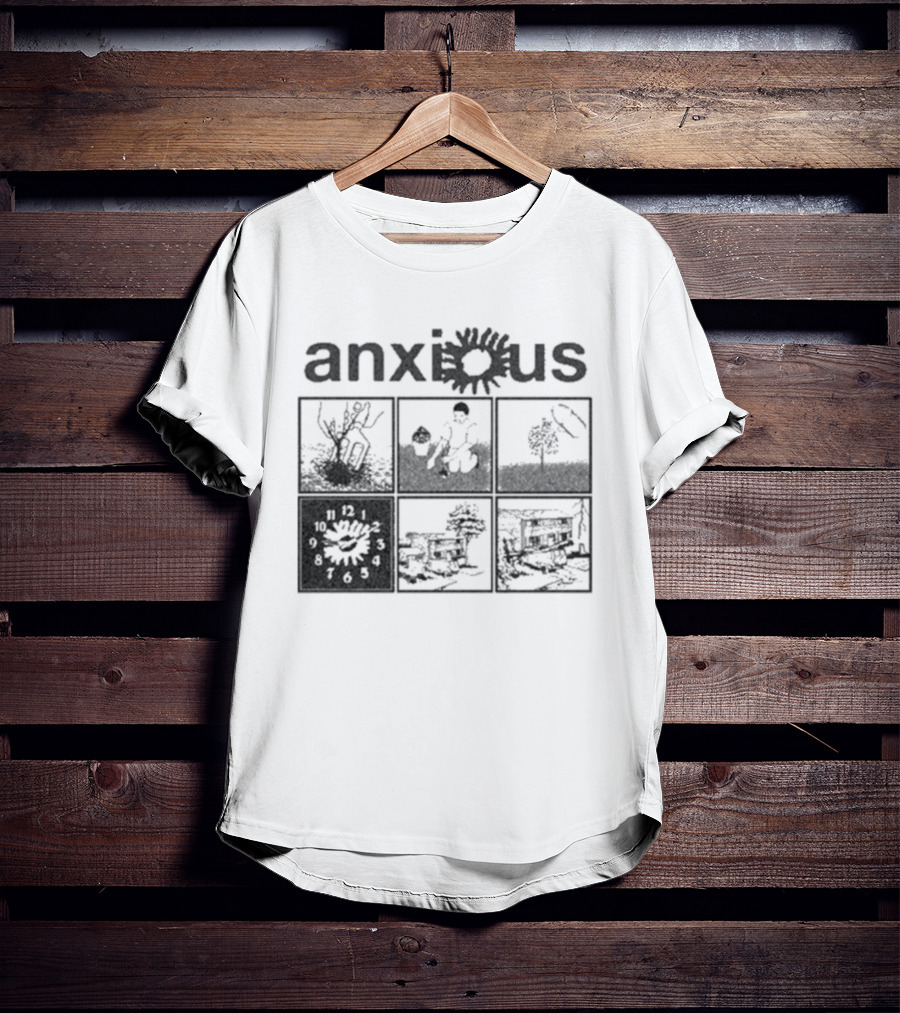 Anxious Van Comic Anxiety Panel Flower Sun Panels T-Shirt