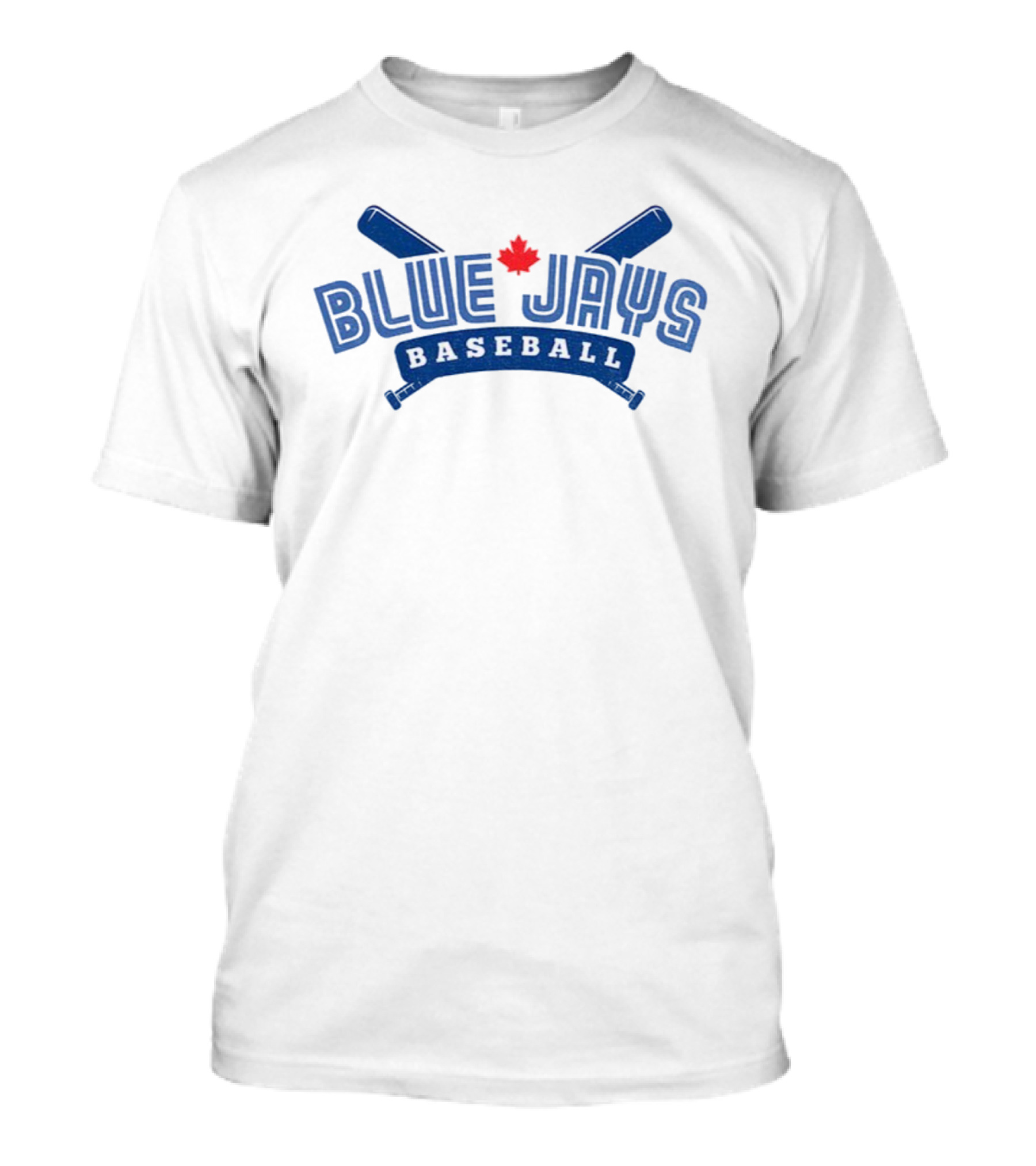Blue Jays Baseball MLB Maple Leaf Two Bats T-Shirt