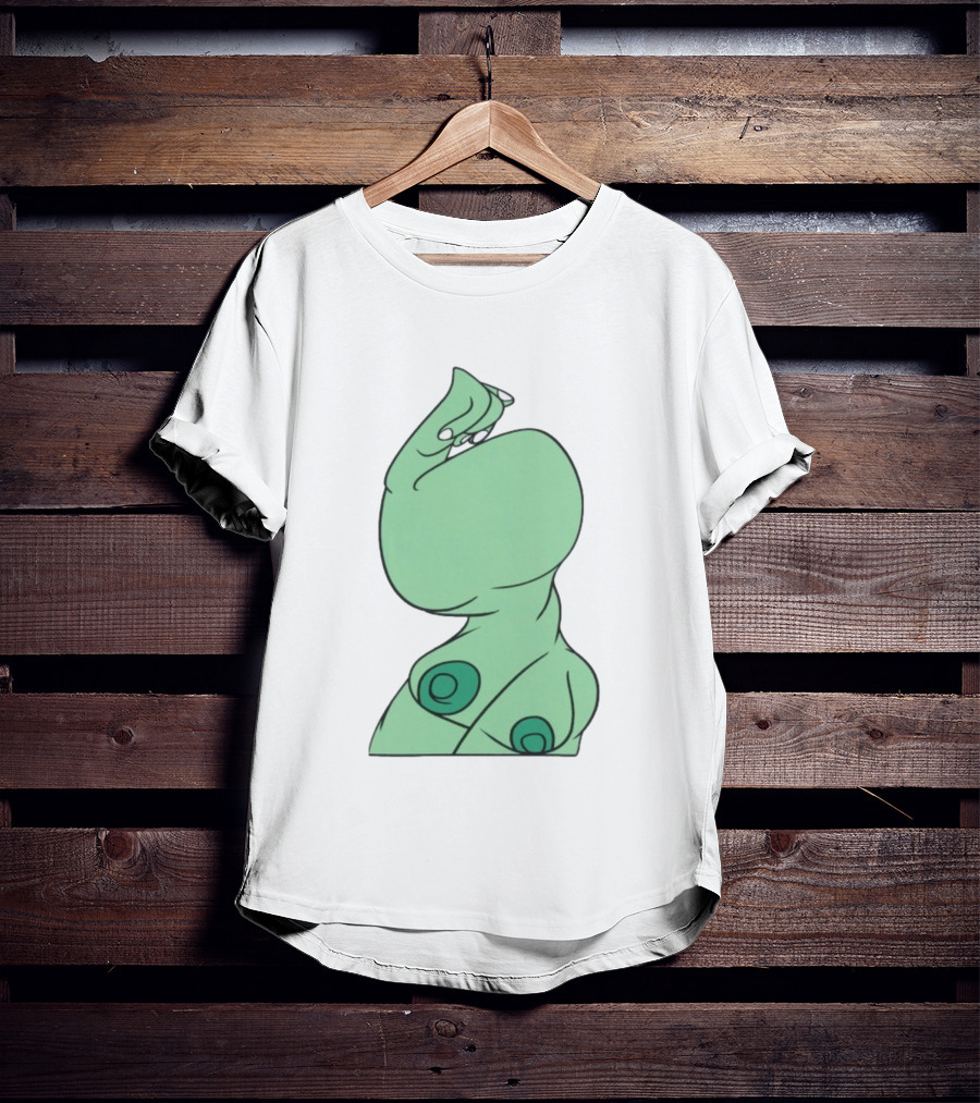 Bicep Flexing Cartoon Figure With Green Color Theme Pasadena T-Shirt
