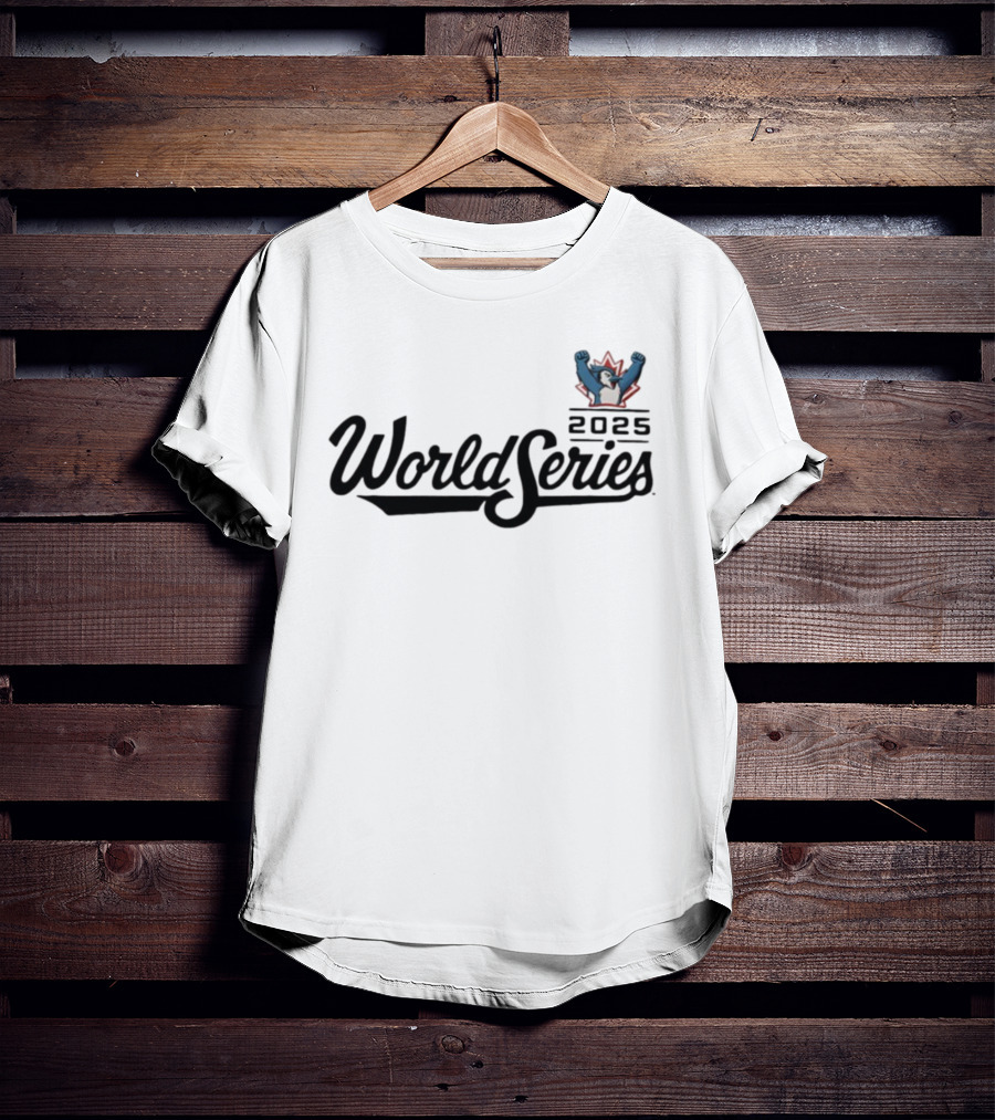 Blue Jays World Series 2025 Fist Pumping Mascot Logo T-Shirt