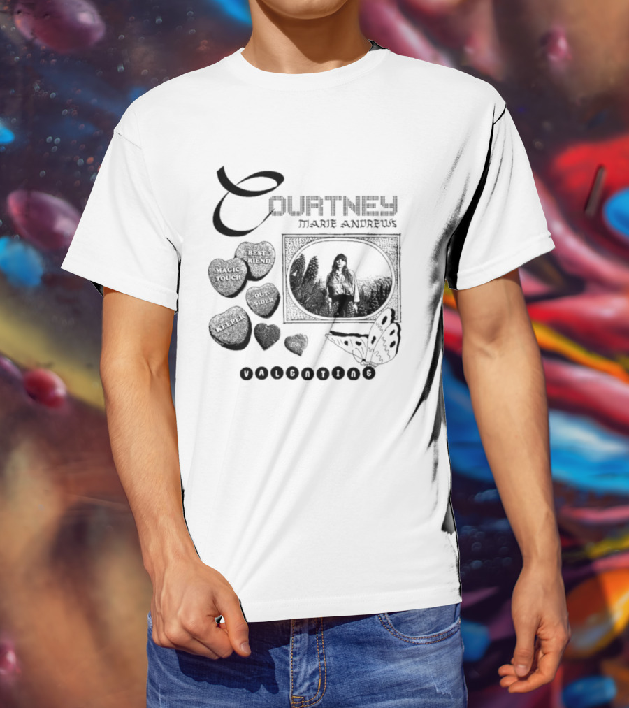 Courtney Marie Andrews Sweetheart Candy Hearts Valentine's Day T-Shirt