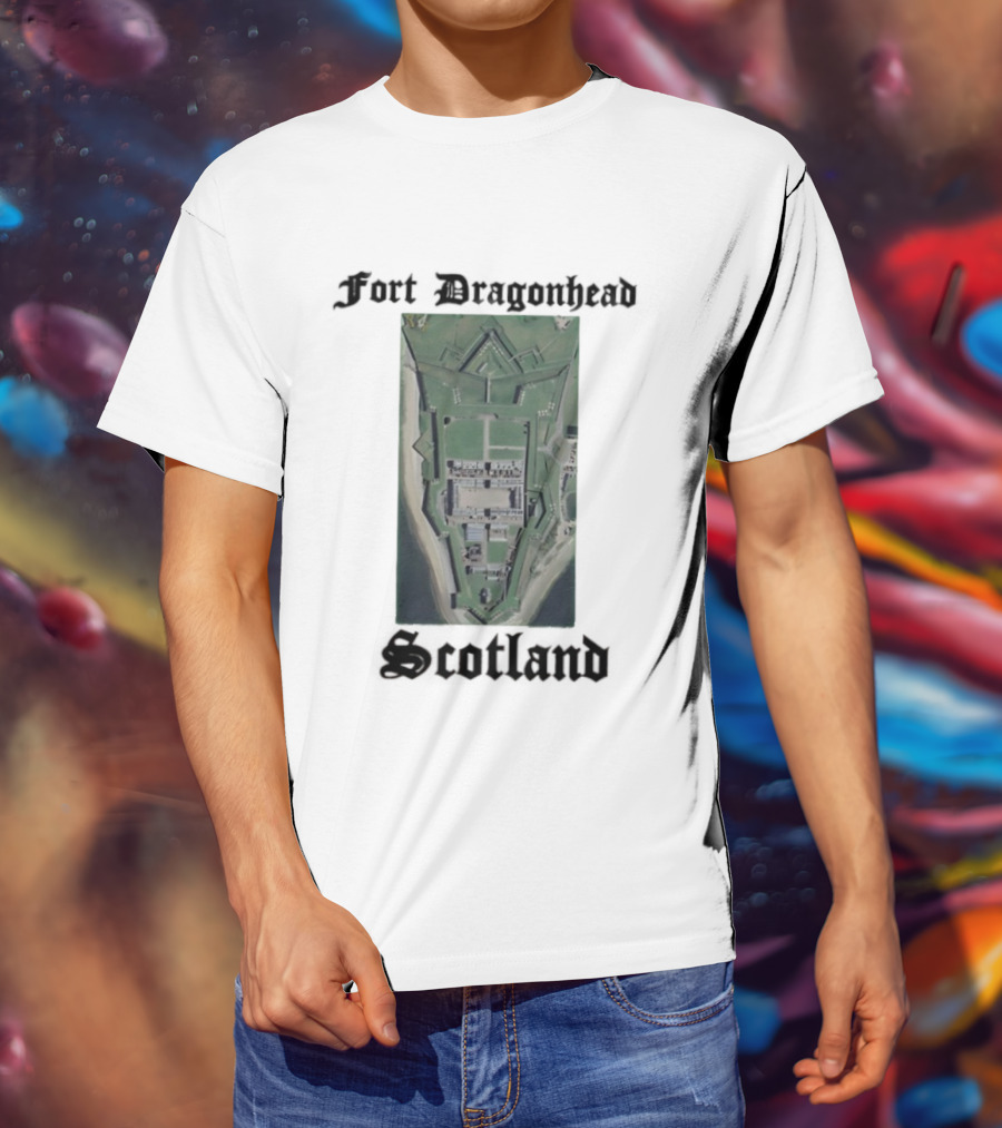 Fort Dragon Head Scotland Arial View T-Shirt