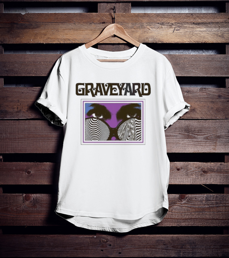 Graveyard Branca Optical Illusion Eyes T-Shirt