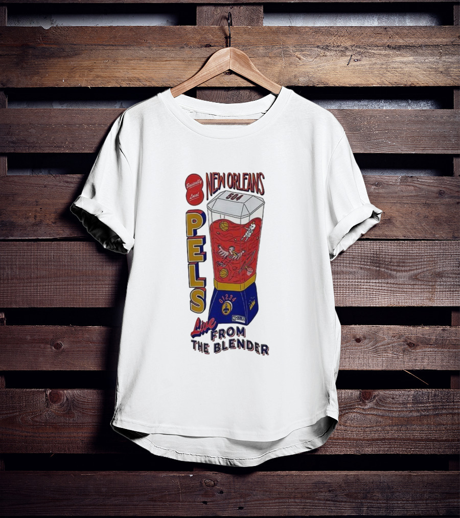 New Orleans Pels 504 Live From The Blender Basketball Basically Local T-Shirt