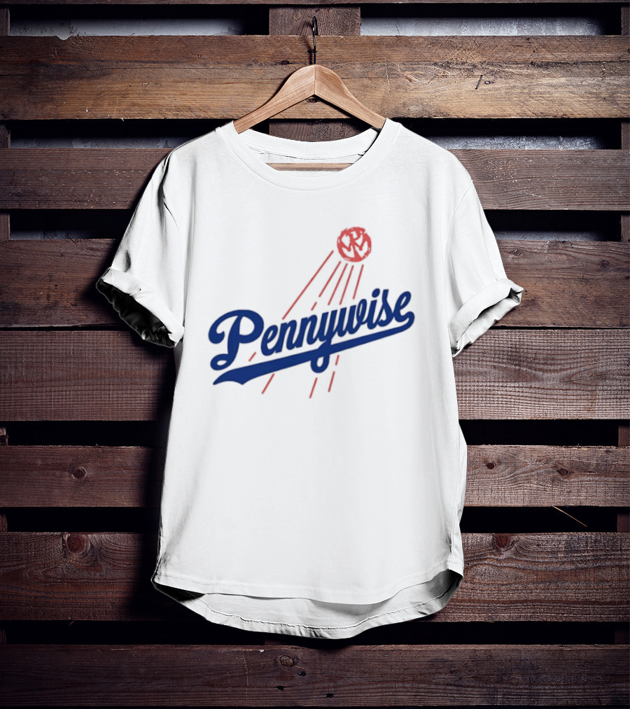 Pennywise Los Angeles Dodgers Collaboration Baseball Balloon T-Shirt