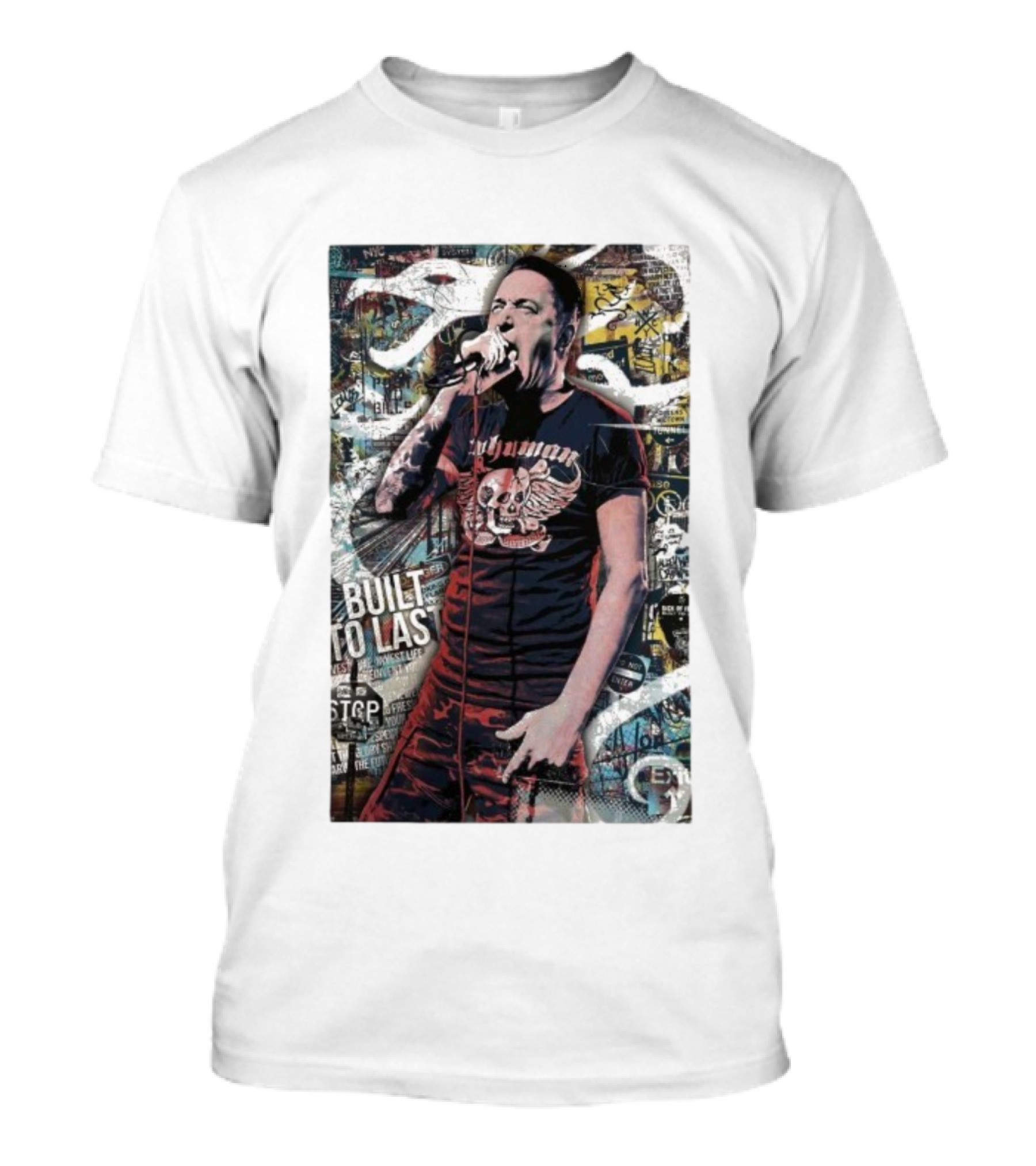 Sick Of It All Built To Last Lou Koller Hardcore Punk NYC Street Art Skull Tattoo T-Shirt