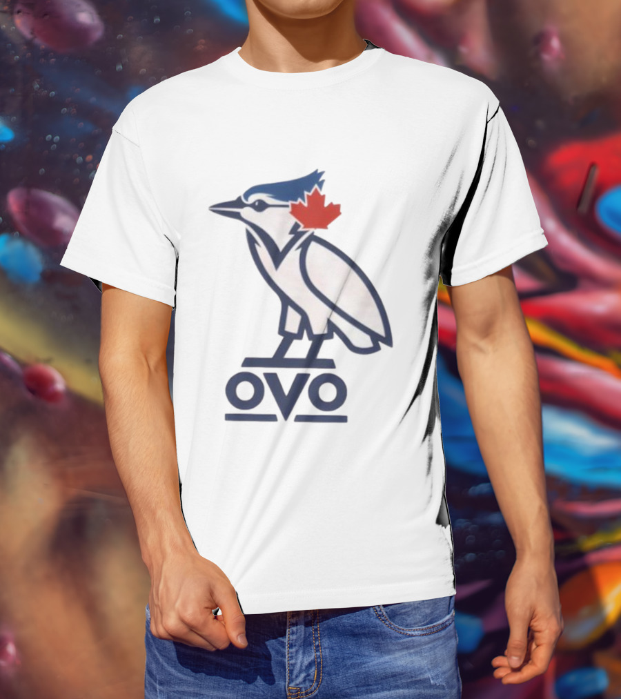 Toronto Blue Jays OVO Owl Maple Leaf Emblem T-Shirt