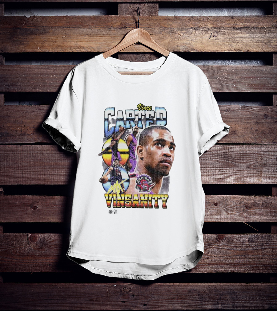 Vince Carter Vinsanity Raptors NBA Vintage Collage T-Shirt