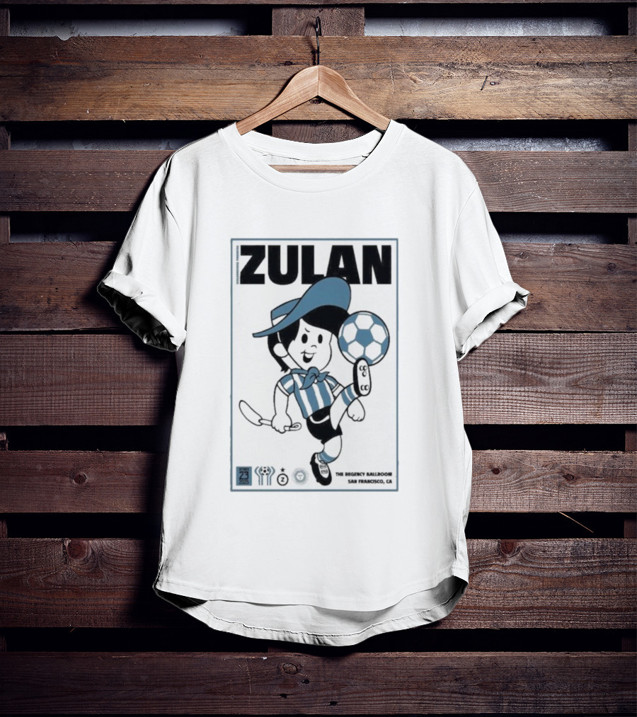 Zulan The Regency Ballroom San Francisco Oct 23 2025 Soccer Theme T-Shirt