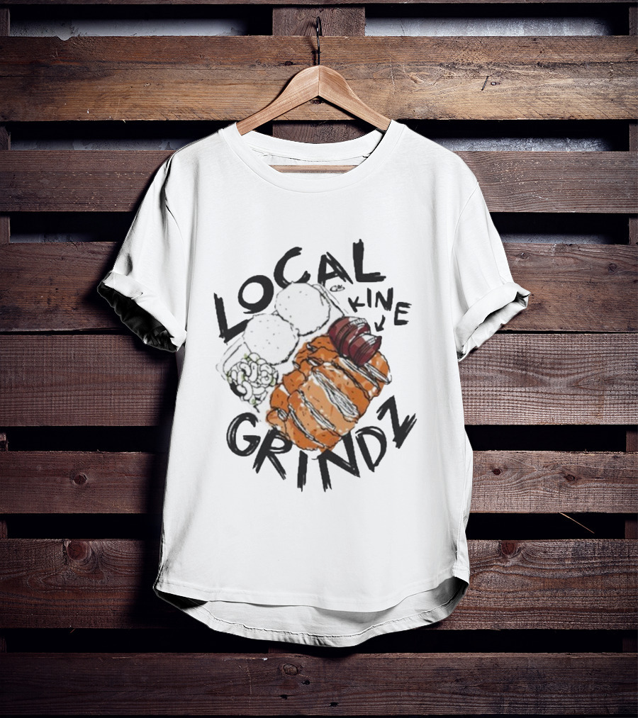 Local Kine Grindz Iconic Hawaiian Plate Lunch T-Shirt