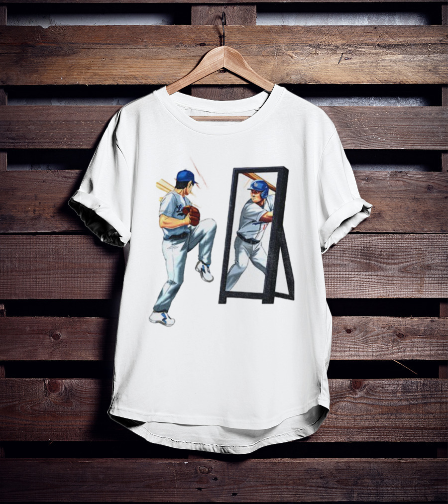 Los Angeles Dodgers Welcome To The Sho Shohei Ohtani Mirror Baseball Pitcher Batter T-Shirt