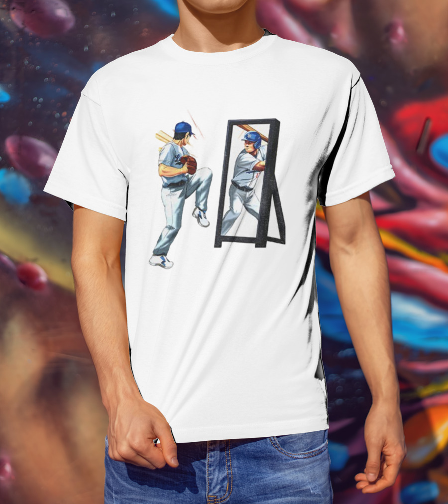 Los Angeles Dodgers Welcome To The Sho Shohei Ohtani Mirror Baseball Pitcher Batter T-Shirt