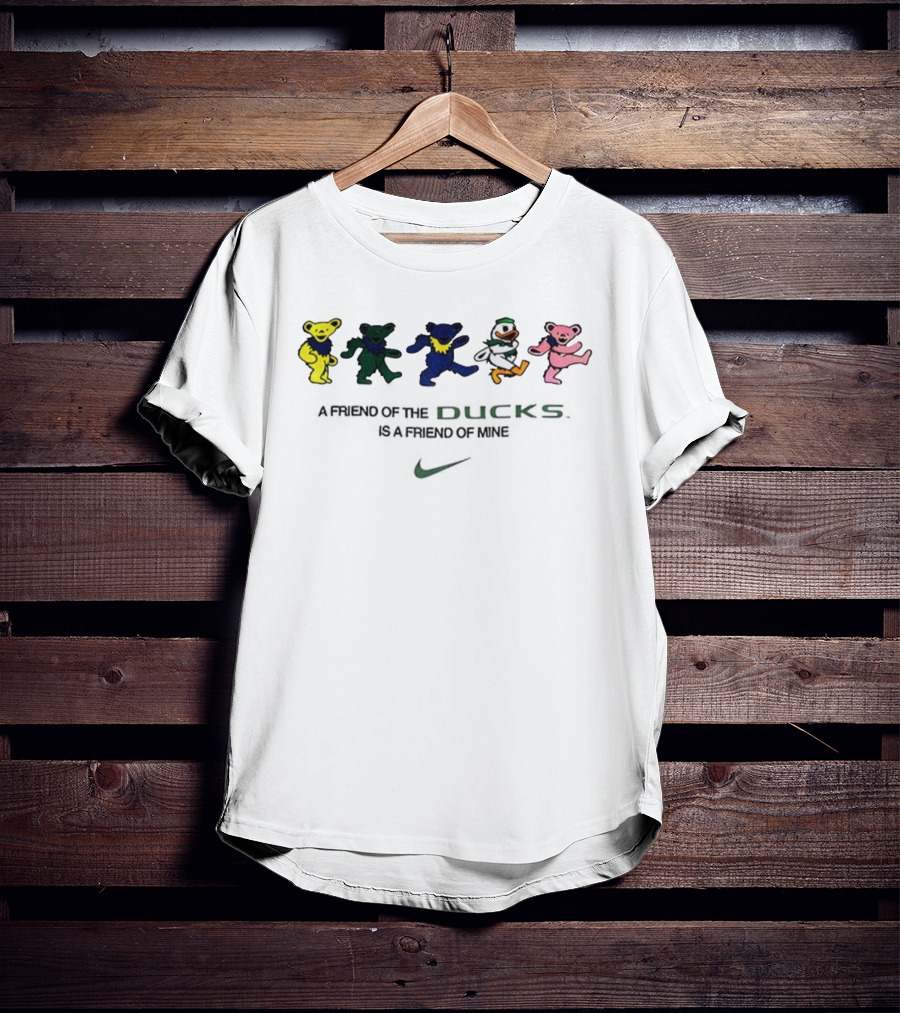 Oregon Ducks Nike Grateful Ducks Dancing Bears Friends T-Shirt
