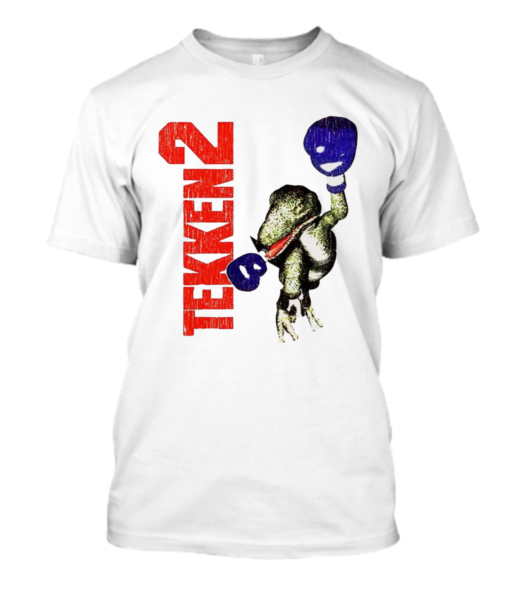 Tekken 2 Dinosaur Alex Purple Boxing Gloves Vintage Retro Gamer Appeal T-Shirt