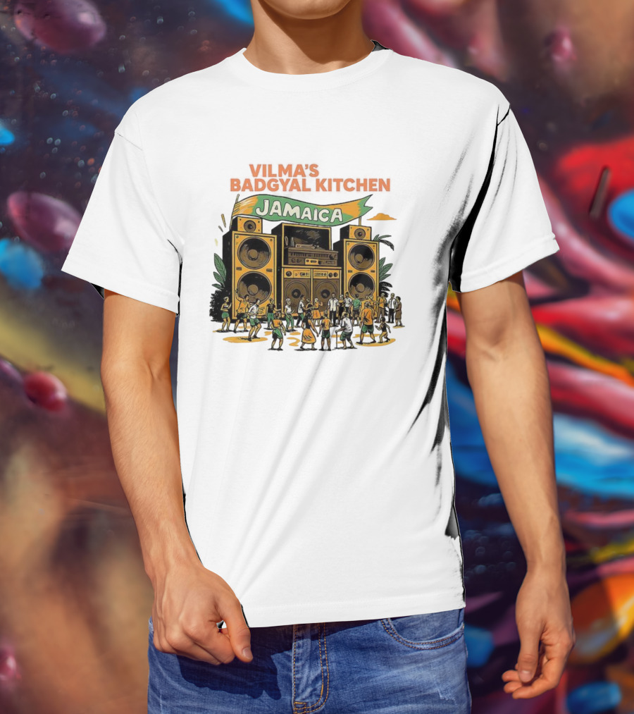 Vilma’s Badgyal Kitchen Jamaica Sound System Reggae Dance Party Vibes T-Shirt