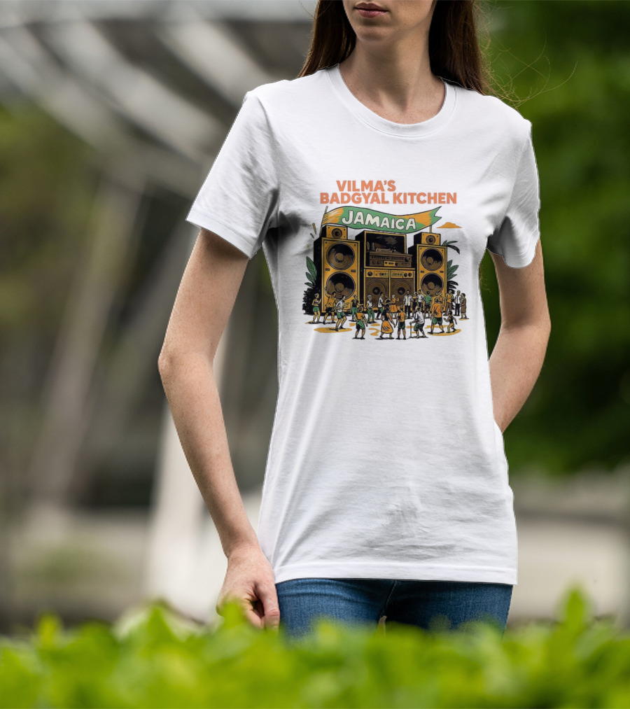 Vilma’s Badgyal Kitchen Jamaica Sound System Reggae Dance Party Vibes T-Shirt