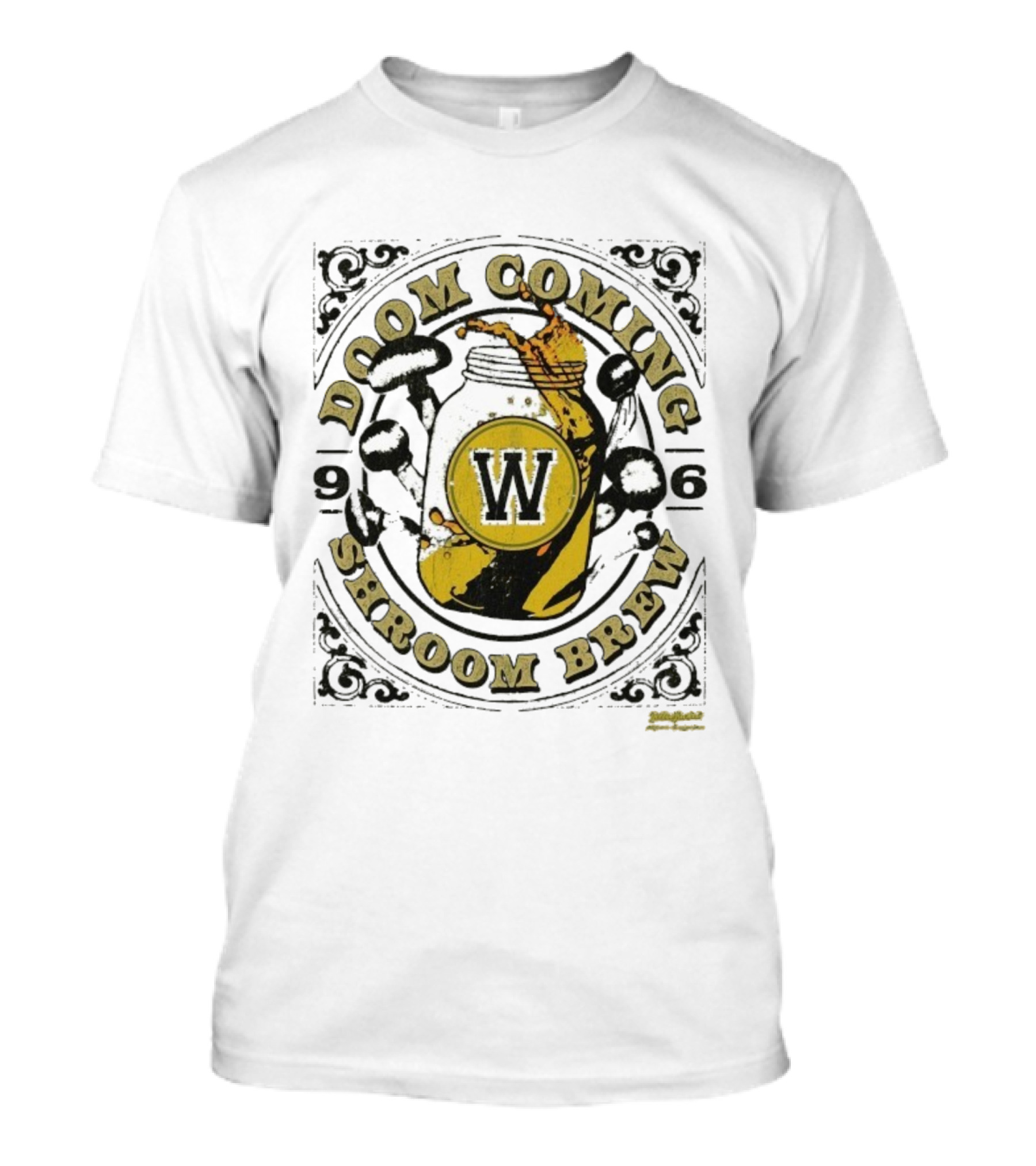 Doom Coming Shroom Brew W Yellowjackets T-Shirt