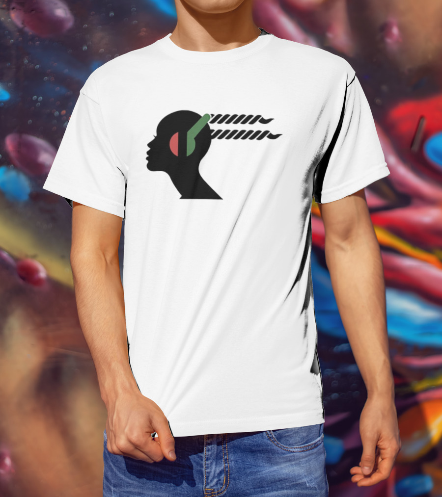 Jeffrey Wright Highest 2 Lowest Stackin’ Hits Records Silhouette With Headphones T-Shirt