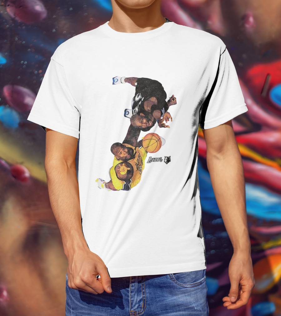 Kobe Bryant Los Angeles Lakers Kevin Garnett Minnesota Timberwolves NBA Vintage Rivalry T-Shirt