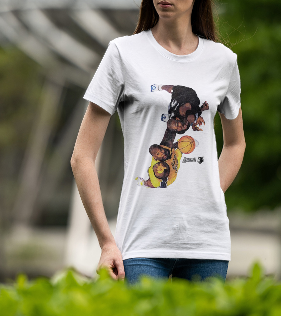 Kobe Bryant Los Angeles Lakers Kevin Garnett Minnesota Timberwolves NBA Vintage Rivalry T-Shirt