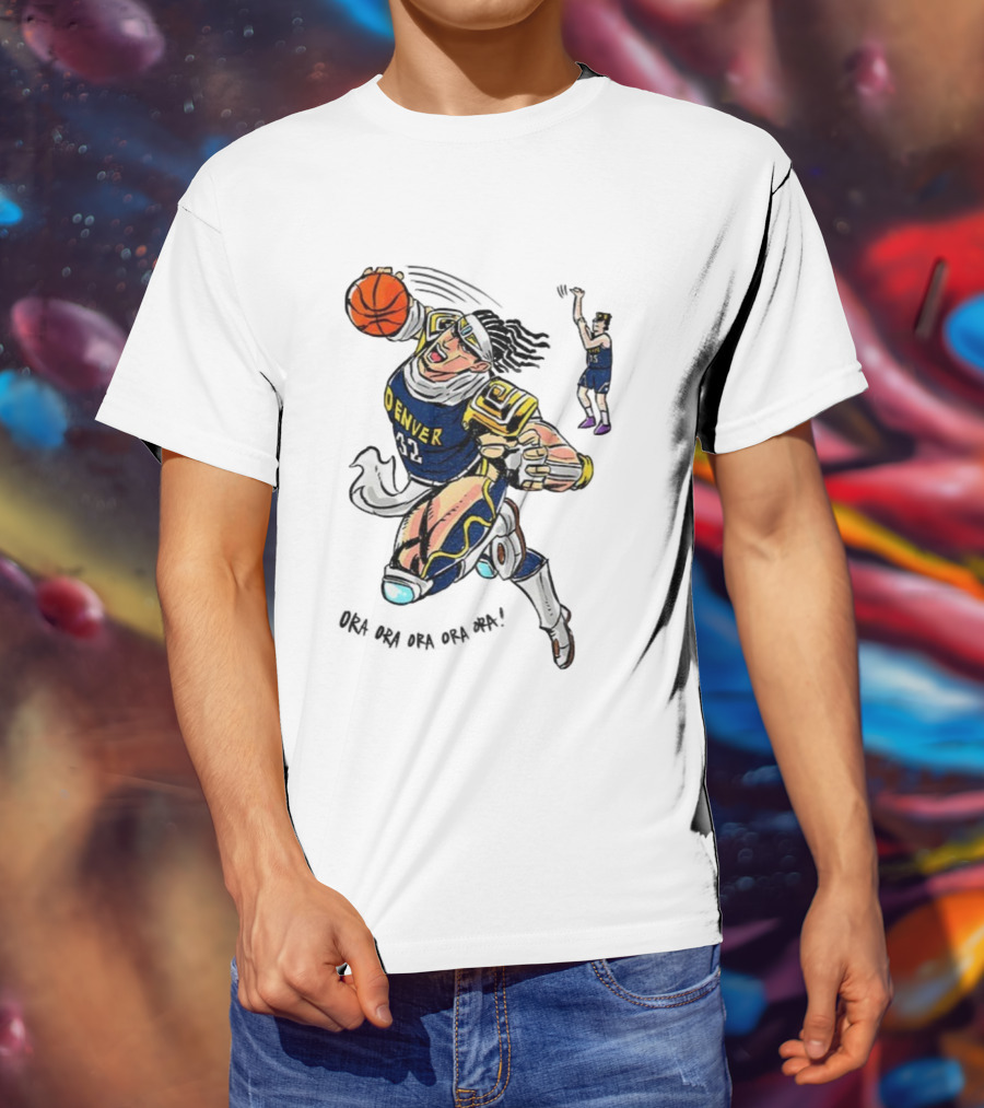 Denver Nuggets Anime Nikola Jokić Vs Aaron Gordon Basketball Ora Ora T-Shirt
