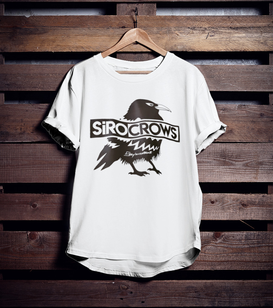 Sirocrows Contrasting Silhouette Bird Logo T-Shirt