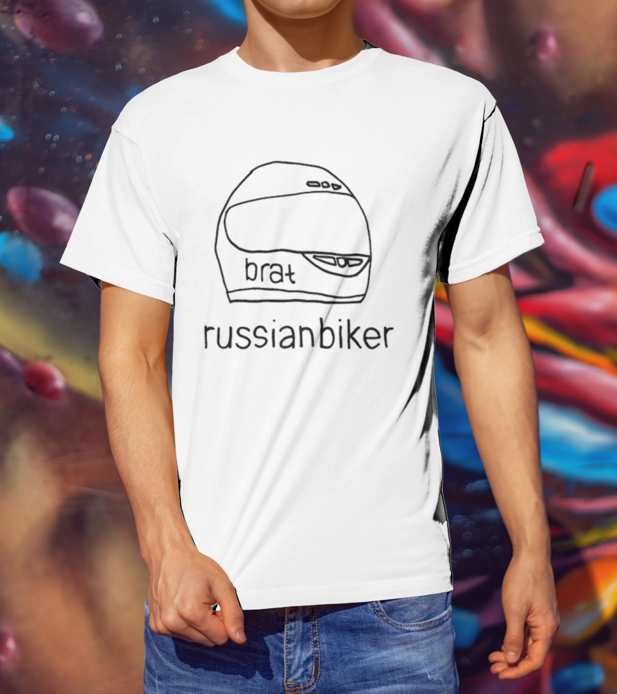 Brat Russianbiker Charli XCX Helmet Icons T-Shirt