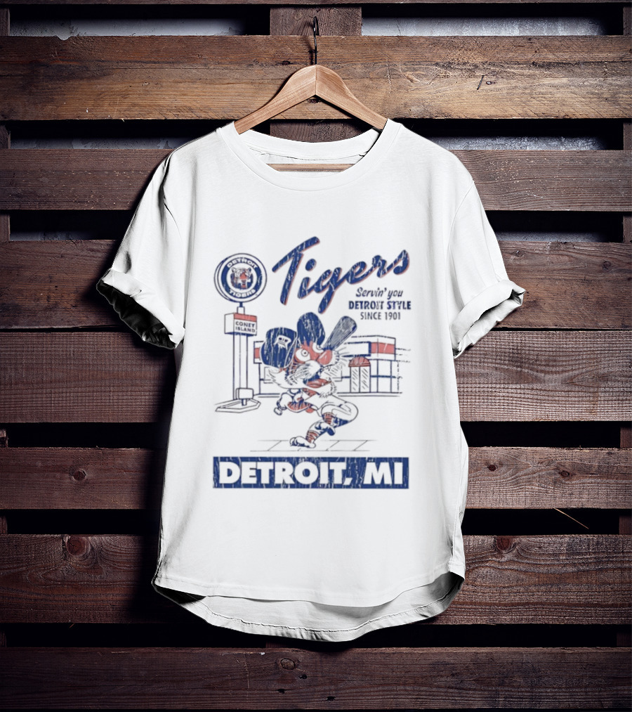 Detroit Tigers Serving You Detroit Style Since 1901 Detroit MI T-Shirt