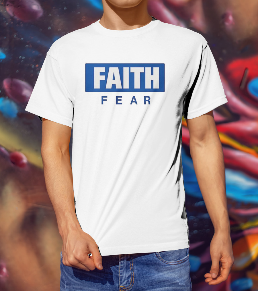 FAITH Over Fear Bold Block Lettering T-Shirt