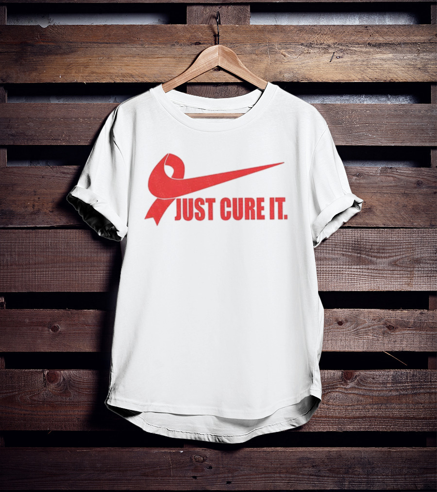 Just Cure It Breast Cancer Awareness Ribbon T-Shirt