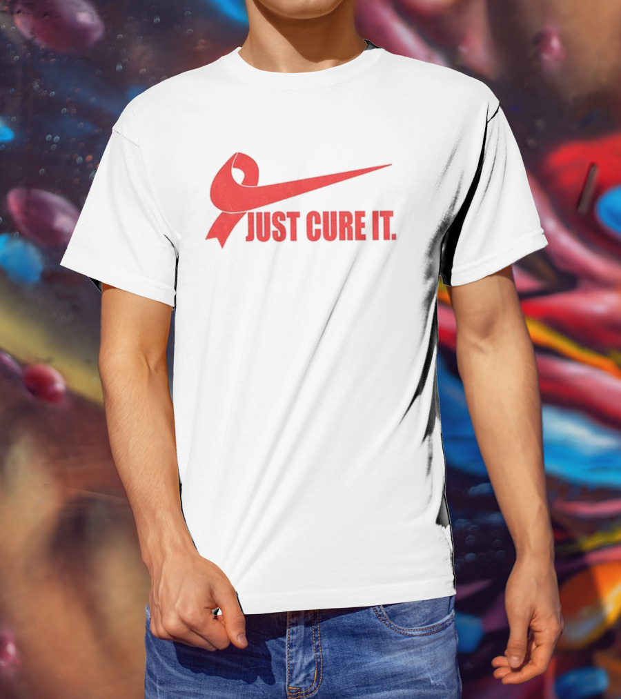 Just Cure It Breast Cancer Awareness Ribbon T-Shirt