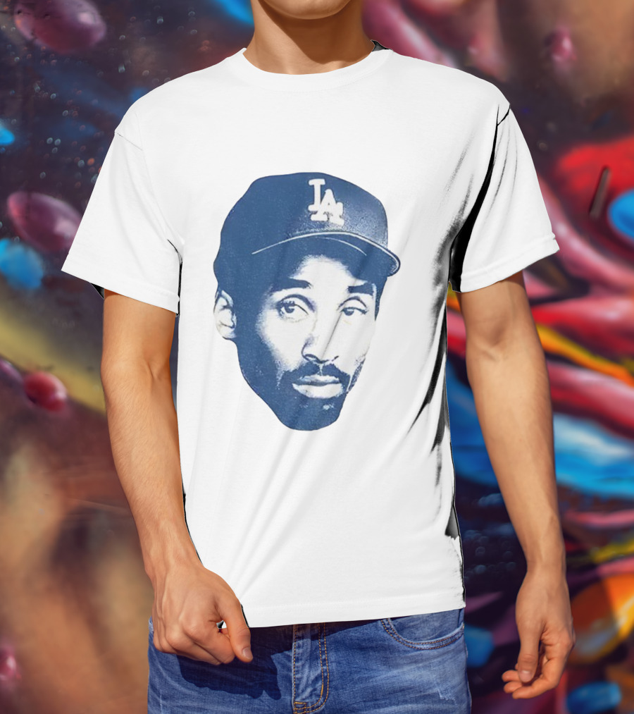 Kobe Bryant Los Angeles Dodgers MLB Vintage Big Face T-Shirt