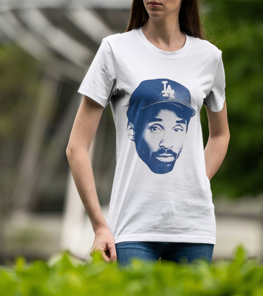 Kobe Bryant Los Angeles Dodgers MLB Vintage Big Face T-Shirt