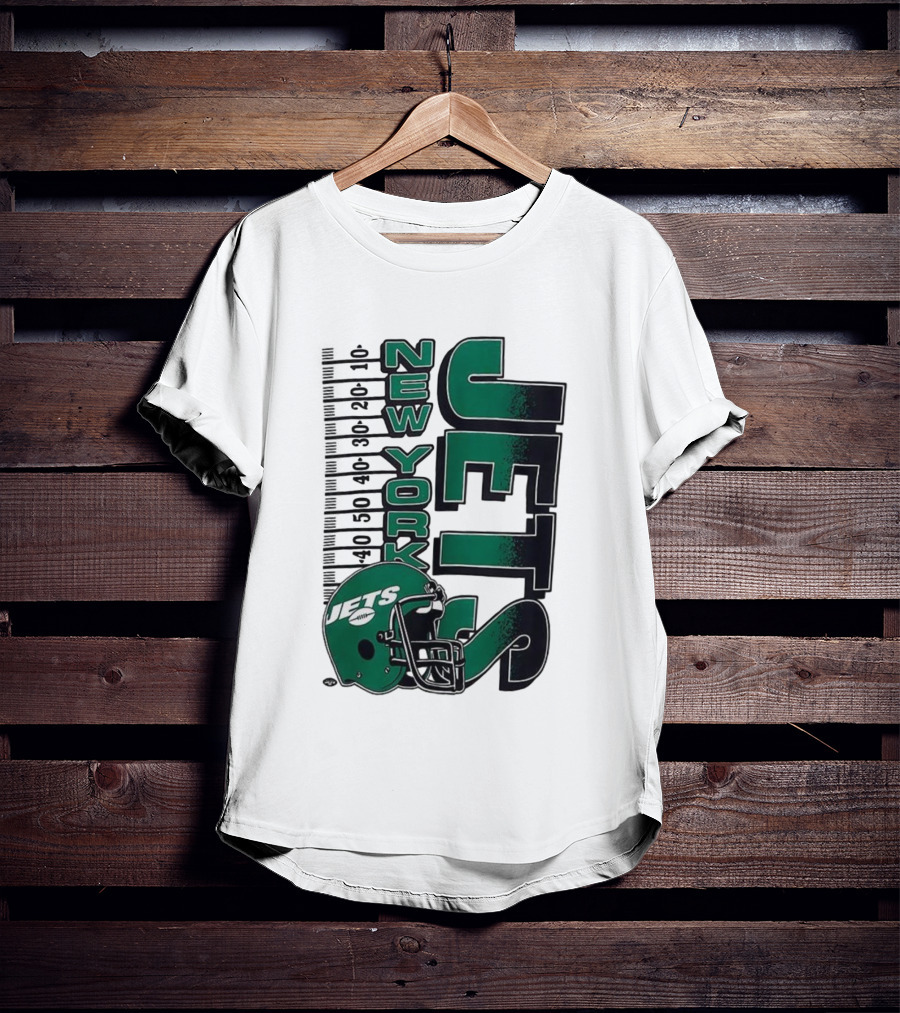 New York Jets NFL Yardage Helmet Vintage Retro 2025 T-Shirt