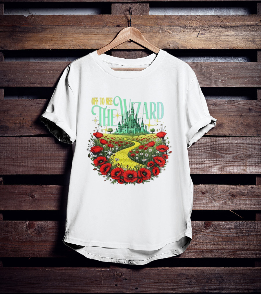 Off To See The Wizard Yellow Brick Road Castle Poppies T-Shirt