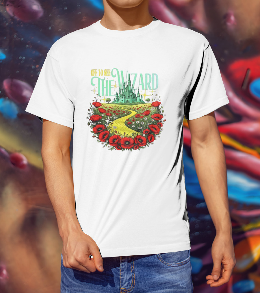 Off To See The Wizard Yellow Brick Road Castle Poppies T-Shirt