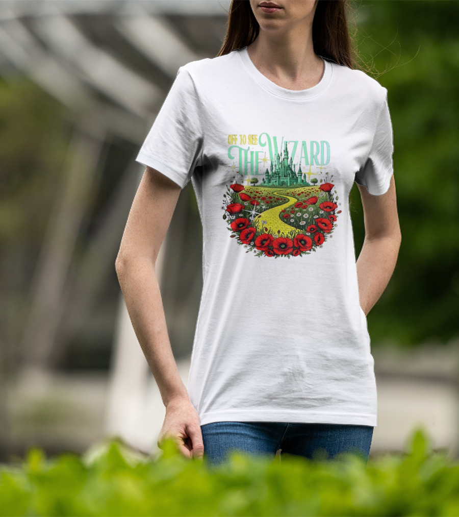 Off To See The Wizard Yellow Brick Road Castle Poppies T-Shirt