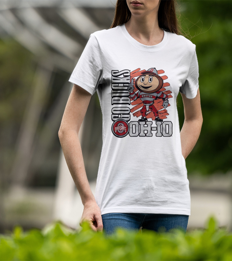 Ohio State Buckeyes Brutus Mascot Go Bucks OH-IO T-Shirt