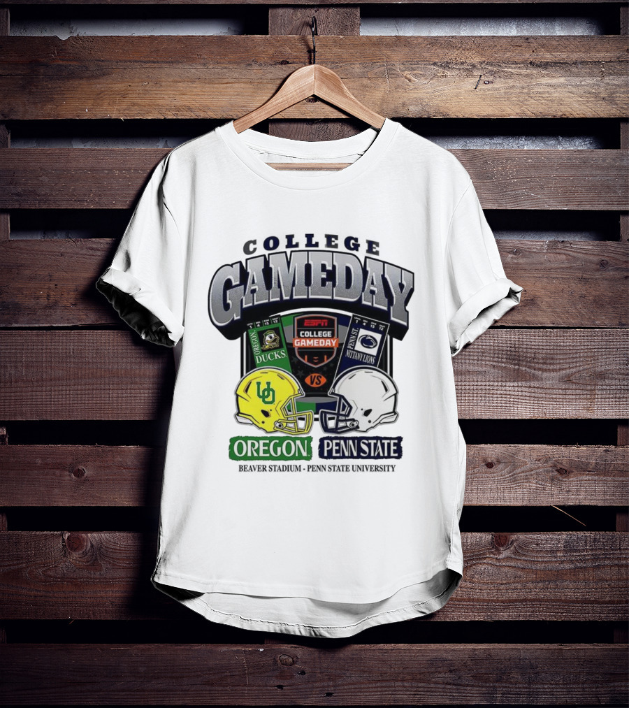 ESPN College Gameday Oregon Ducks Vs Penn State Nittany Lions Helmet Matchup T-Shirt