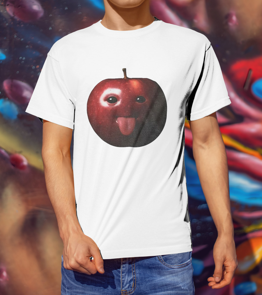 Silly AI Generated Apple Meme With Tongue Out T-Shirt