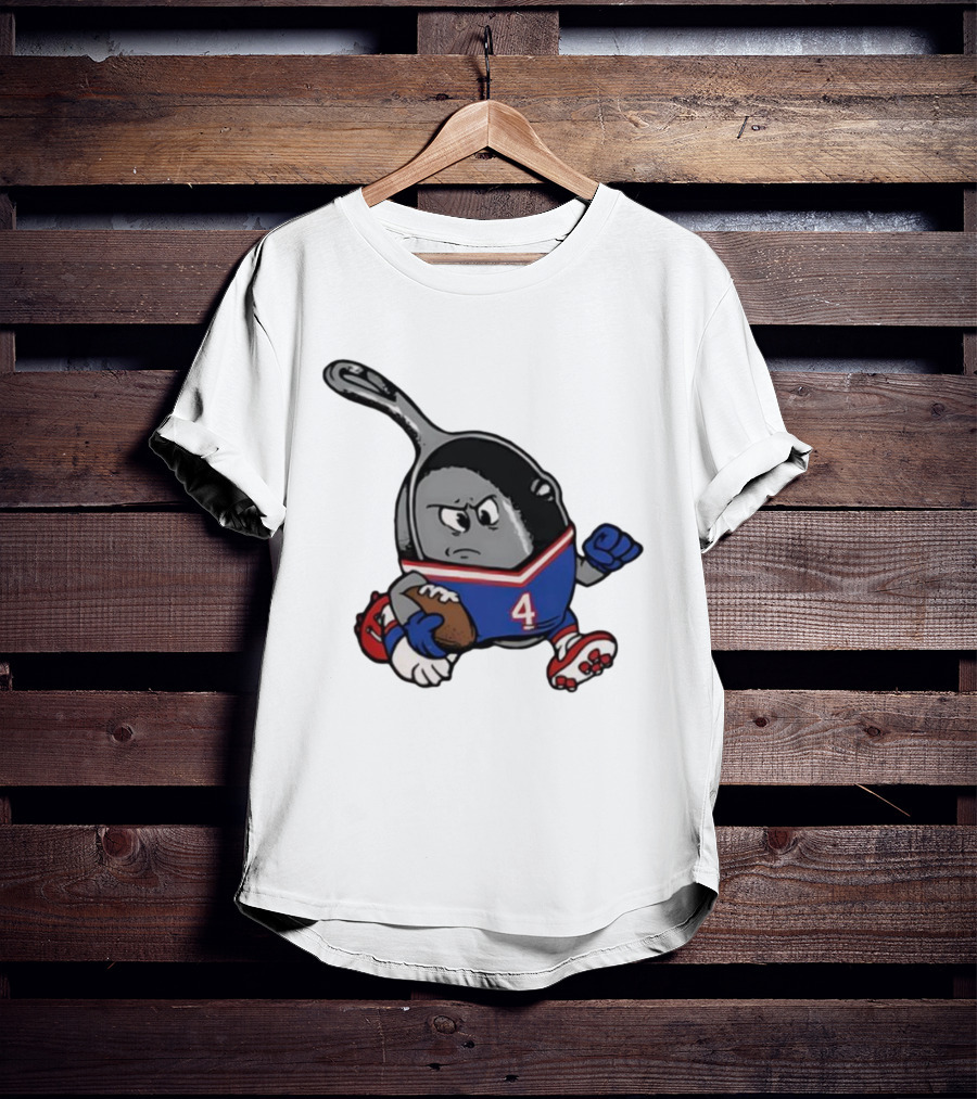 Buffalo Bills Football Pan Character Running With Ball NFL Team Spirit T-Shirt