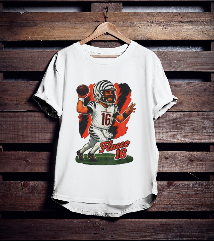 Flacco 16 Bengals Cartoon Caricature T-Shirt
