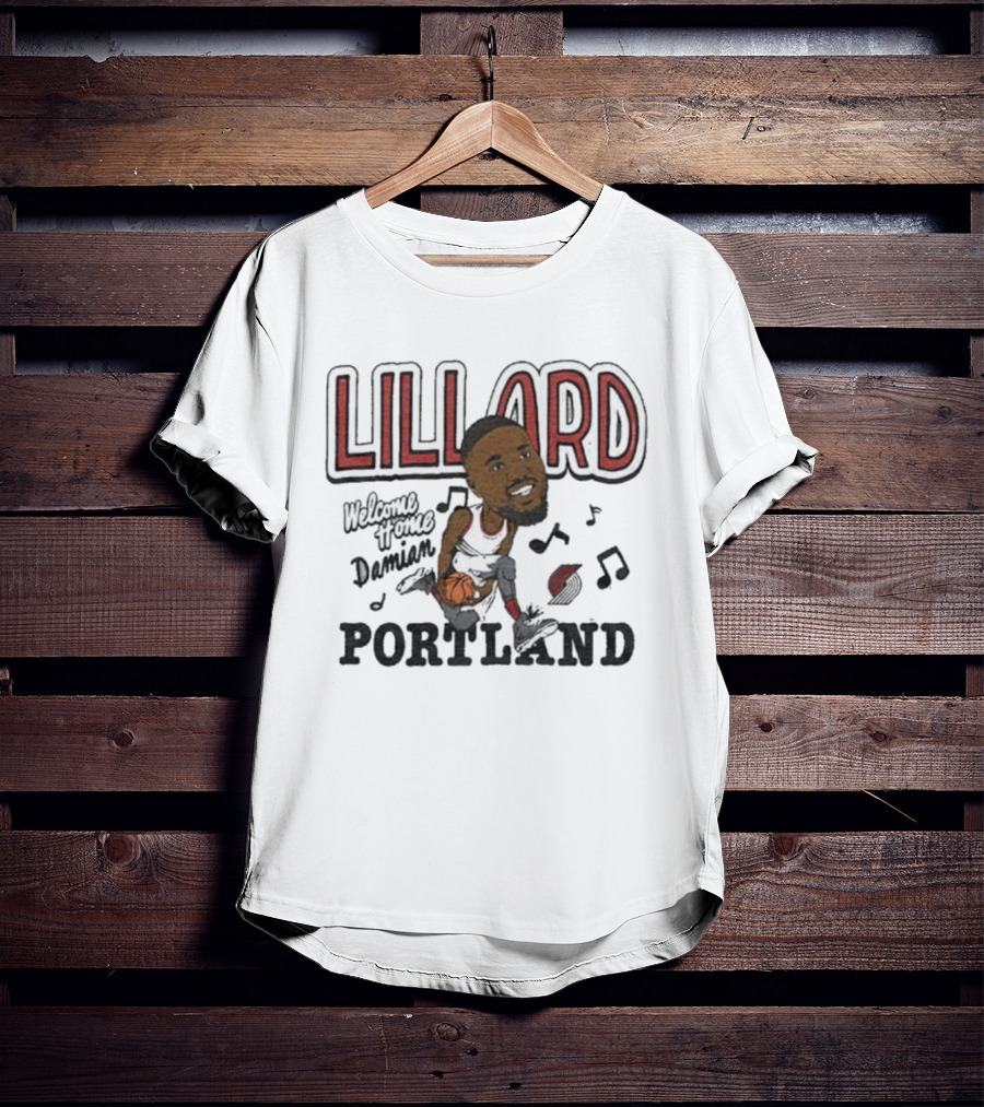Portland Lillard Welcome Home Damian Trail Blazers T-Shirt