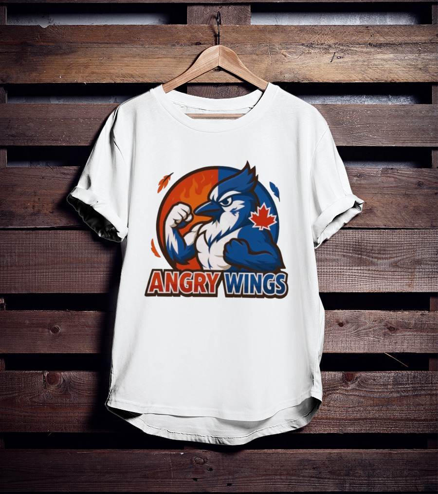 Toronto Blue Jays Angry Wings Mascot Maple Leaf T-Shirt