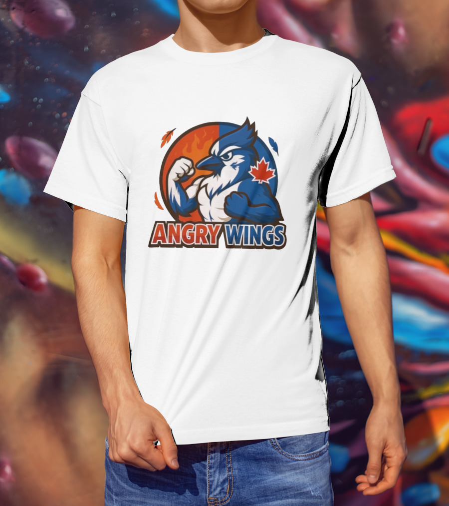 Toronto Blue Jays Angry Wings Mascot Maple Leaf T-Shirt