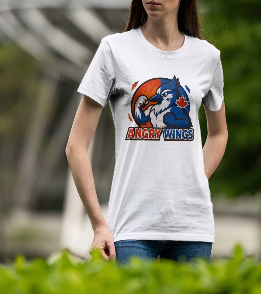 Toronto Blue Jays Angry Wings Mascot Maple Leaf T-Shirt