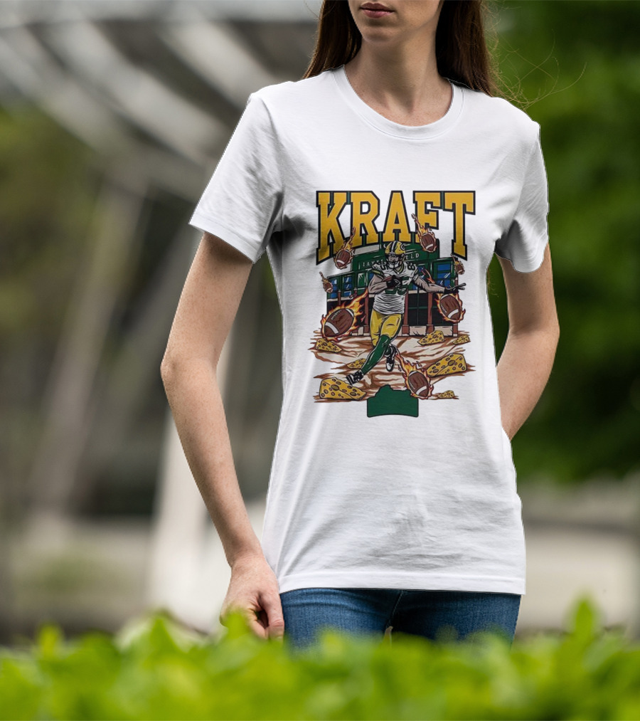 Kraft Green Bay Packers Lambeau Field Football Cheese T-Shirt