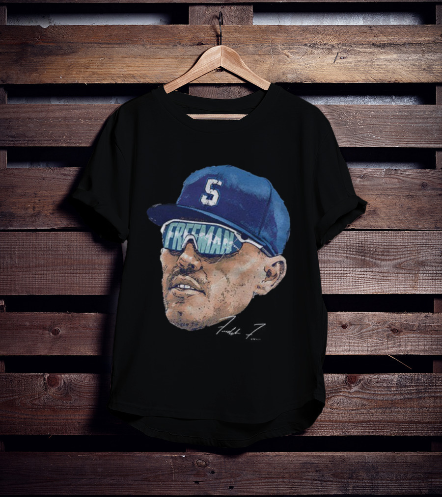 Freddie Freeman Big Face Signature 2025 Dodgers MLB Baseball World Series T-Shirt